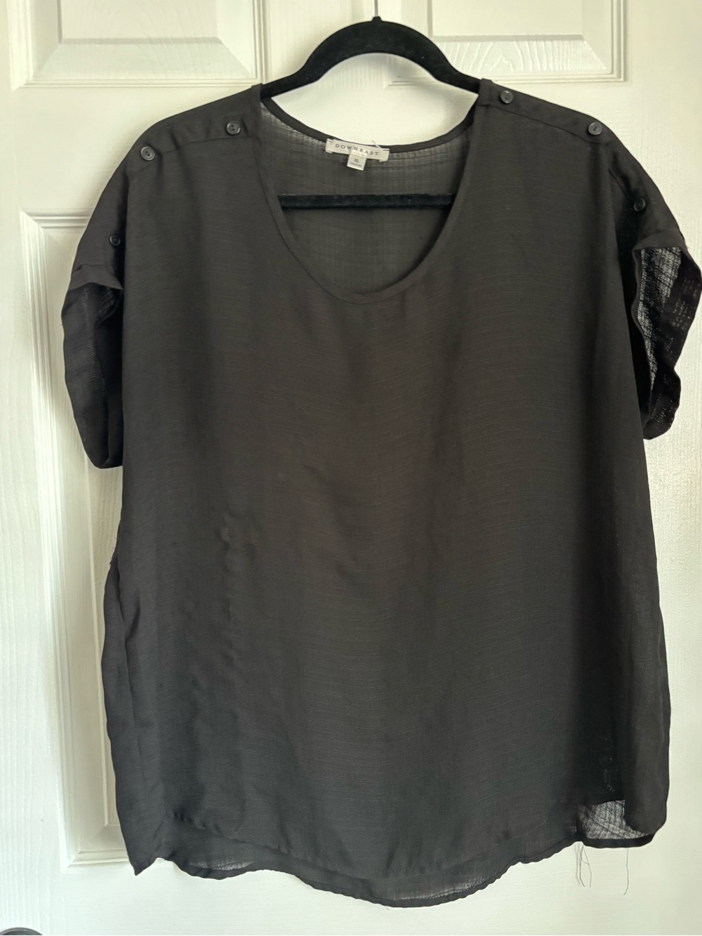 Black downeast blouse